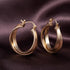 Chunky Gold Hoop Earrings For Women - 14k Gold Plated Geometric Double Hoop Statement Earrings, Hypoallergenic Earrings For Women, Gold Jewelry Fo...