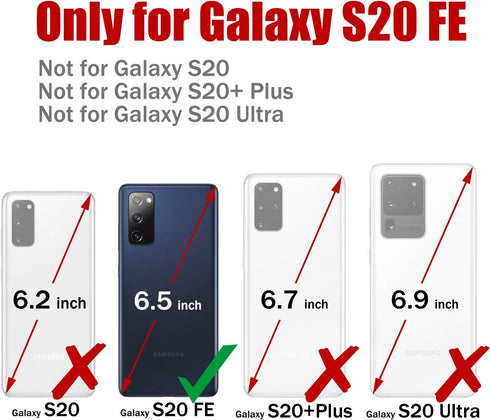 Samsung Galaxy S20 FE 5G Wallet Case, Magnetic Stand Flip Protective Leather Case Purse Style with ID & Credit Card Holder for Samsung Galaxy S20 ...