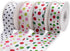 Grosgrain Polka Dot Craft Wired Ribbon,1-1/2 Inch,10 Meters Spool,White with Multi Dots,Use for DIY Gift Wrapping Wreath Floral Arrangement Bow De...
