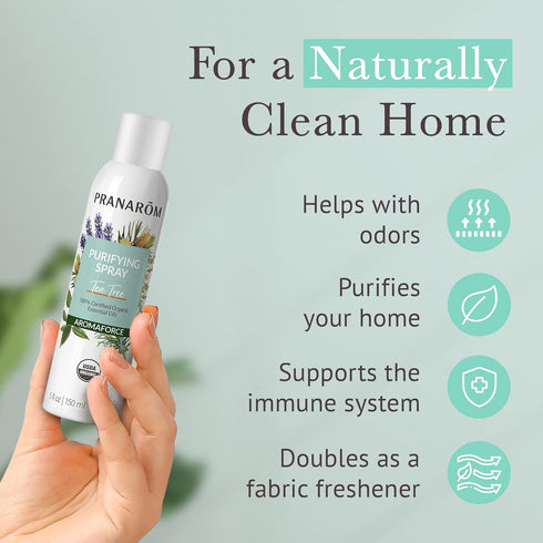Pranarom - Aromaforce Purifying Spray, Aromatic Room Spray, Deodorizers For Home, Essential Oil Spray For Toxin Purification, All-Natural Purifyin...