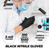 1st Choice Black Nitrile Gloves Medium Box of 100 Gloves Disposable Latex Free - Exam Grade Black Gloves for Cooking - 3mil...