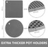 Joyhalo Trivets for Hot Dishes - Hot Pads for Kitchen, Silicone Pot Holders for Hot Pots and Pans, Silicone Mats for Kitchen Countertops, Table, F...