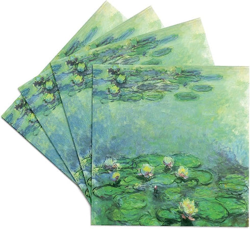 3dRose CST_126641_3 Water Lilies No 2 by Claude Monet, 1914-1917 Ceramic Tile Coasters (Set of 4)...