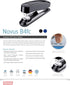 Novus B4fc Compact Flat Clinch Stapler, 50 Sheet Capacity, German Engineered, Staple|Pin|Tack, Steel Drive, 25 Yr. Warranty (Blue)...