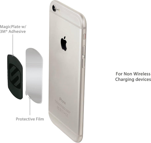 Scosche MRK2PK-UB MagicMount Phone Replacement Plate Kit - for Magnetic Car Phone Mount Holder with Extra Strength Hold, Universal with All Device...