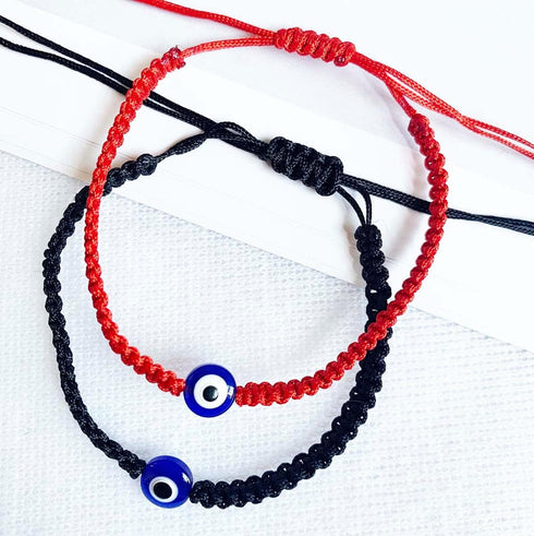 Evil Eye Lucky Bracelets Kabbalah Adjustable Red String Amulet Nazar Matching Friendship Gift for Women Men...