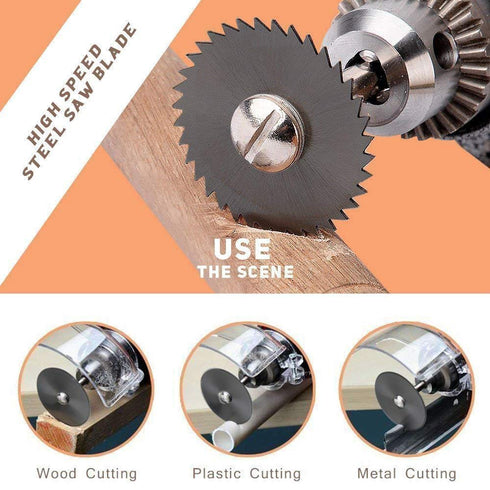 6 Pcs Rotary Drill Saw Blades, Steel Saw Disc Wheel Cutting Blades with 1/8" Straight Shank Mandrel for Dremel Drills Rotary Tools(Power Tools are...