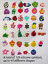 Rubber Loom Band Charm, Silicone Bracelet Charms,Loom Rubber Bands Charms,Bracelet Pendant, 105pcs...