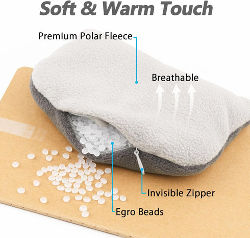 Large Ergonomic Mouse Wrist Rest Bean Bag, Thicker Ergobeads Mouse Pad Wrist Support for Computer, Laptop, PC Gaming, Home Office Work, Easy Typin...