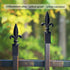 5pcs Metal Trident Spear Fence Finials Fits 1" - Fleur De Lis Aluminium Alloy Black Fence Topper Fence Caps Spear Tips Post Caps for Yard Garden L...