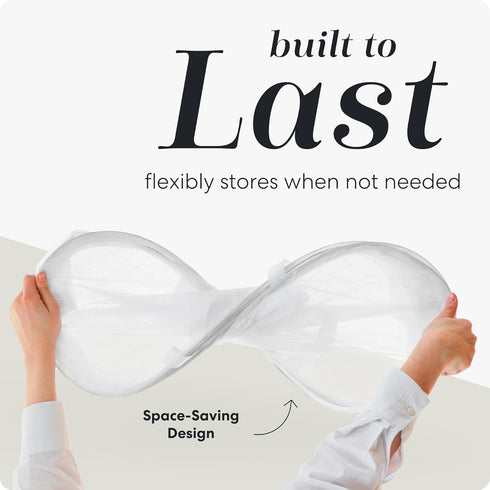 Handy Laundry Mesh Popup Hamper - Two Compartments, Collapsible for Storage and Easy to Open. Folding Pop-Up Clothes are Great for The Kids Room, ...