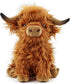 Cute Highland Cow Stuffed Animal,10.5 inches Two Color Realistic Cow Plush Toy,Animal Cattle Plush Farm Toy,Farm Plushie Christmas Birthday Presen...