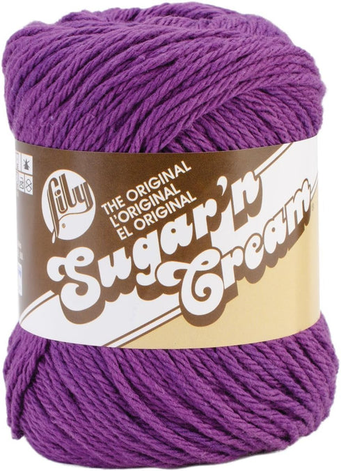 Sugar'N Cream Yarn - Solids-Black Currant2...