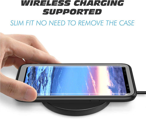 Samsung Galaxy S8 Case, Pakoyi Full Body Bumper Case Built-in Screen Protector Slim Clear Shock-Absorbing Dustproof Lightweight Cover Case for Sam...