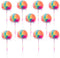 COLSSINE 12 Pack Rainbow Color Pompom with Rainbow ink Gel pen for Girls and Children (Rainbow)...