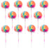 COLSSINE 12 Pack Rainbow Color Pompom with Rainbow ink Gel pen for Girls and Children (Rainbow)...