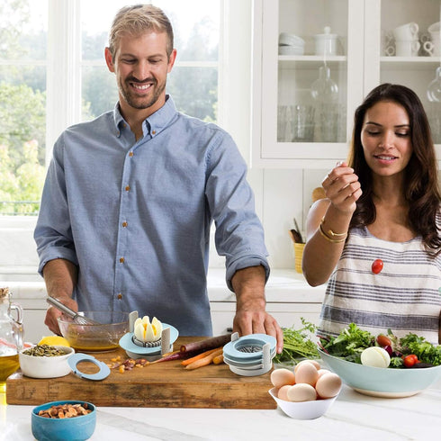 Ruibo Strawberry Slicer/Cutter With Stainless Steel Cutting Wires for Hard Boiled Egg Slicer Multicolour...