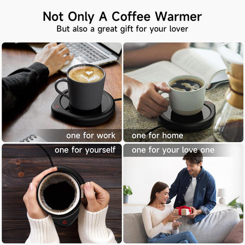 Coffee Mug Warmer, Cup Warmer for Desk with Auto Shut Off Smart Temperature Settings, Electric Beverage Tea Water Milk Heater for All Cups and Mug...