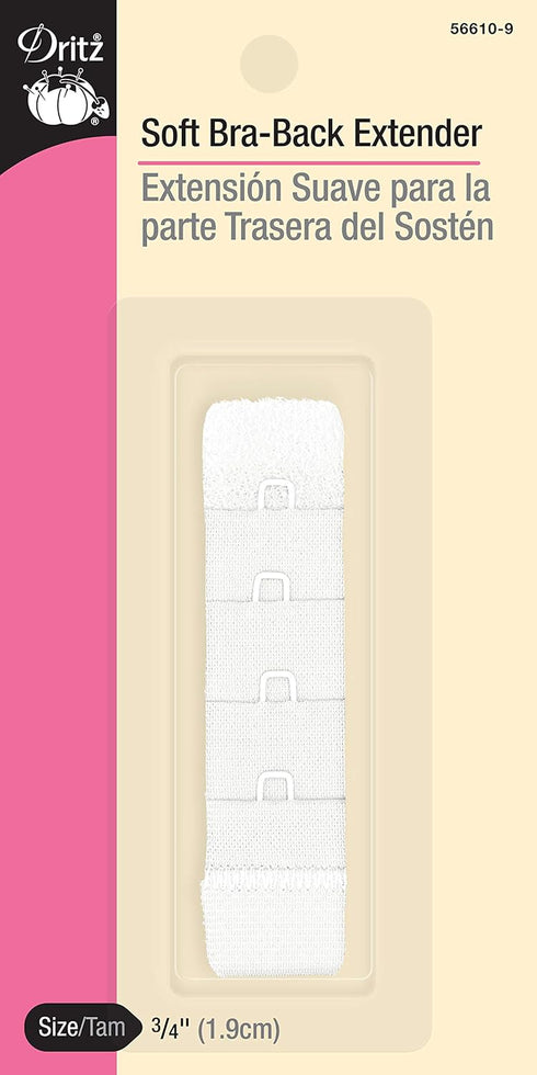 Dritz 3/4" Soft Bra-Back Extender, 3/4-Inch, White...