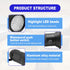 AC UV Oil Dye Leak Detection Kit Includes Pro 68 LED Flashlight with UV Protective Glasses, Auto Air Conditioner Leak Detector Tool Flashlight Car...