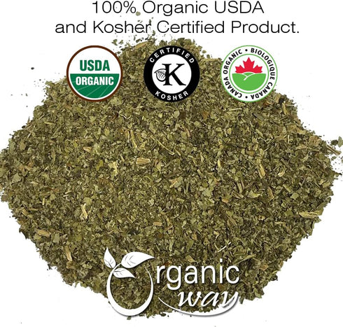 Organic Way Lungwort Herb (Pulmonaria officinalis) Powder - Herbal Tea | Organic & Kosher Certified | Raw, Vegan, Non GMO & Gluten Free | USDA Cer...