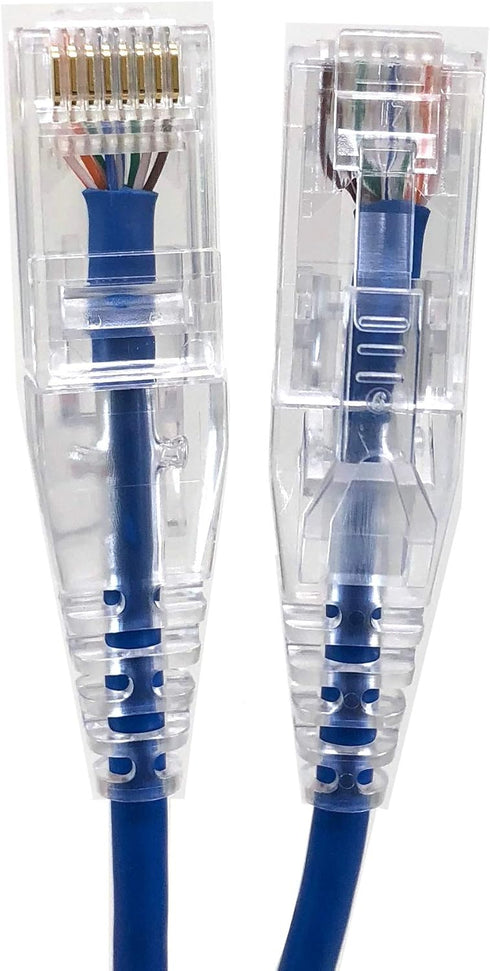 E08-010BL-SLIM 10' Ultra Slim Cat6 Utp RJ45 Patch Cable, Blue...