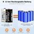 2pack D Batteries-DCell Batteries Rechargeable Lithium ion,1.5V 10000mWh Size D Battery for All Purpose with USB Charging Cord...