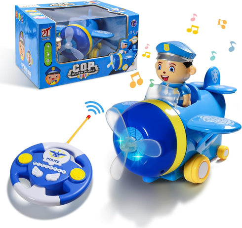 HDOIT Remote Control Airplane Toddler RC Plane Toys for 3 Year Old Boy and Girls, Activity Cool Birthday Christmas Music Gift for 3-12 Years Boys ...