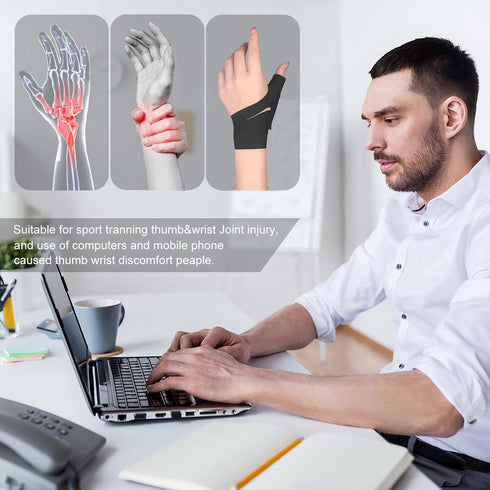 Thumb Wrist Brace Compression Sleeve for Arthritis Pain Relief Protector Support, Sport Carpal Tunnel Support, Elastic Wrist Support Brace for Men...
