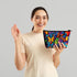 Colorful Butterfly Makeup Bag Cosmetic Bag for Women,1Pcs Large Capacity Makeup Bags and 1Pcs Pencil Case Makeup Brushes Storage Bag Travel Toilet...