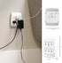 GE 6-Outlet Extender Wall Tap, 2 Pack, Grounded Adapter, Charging Station, 3-Prong, Secure Install, UL Listed, White, 46852...