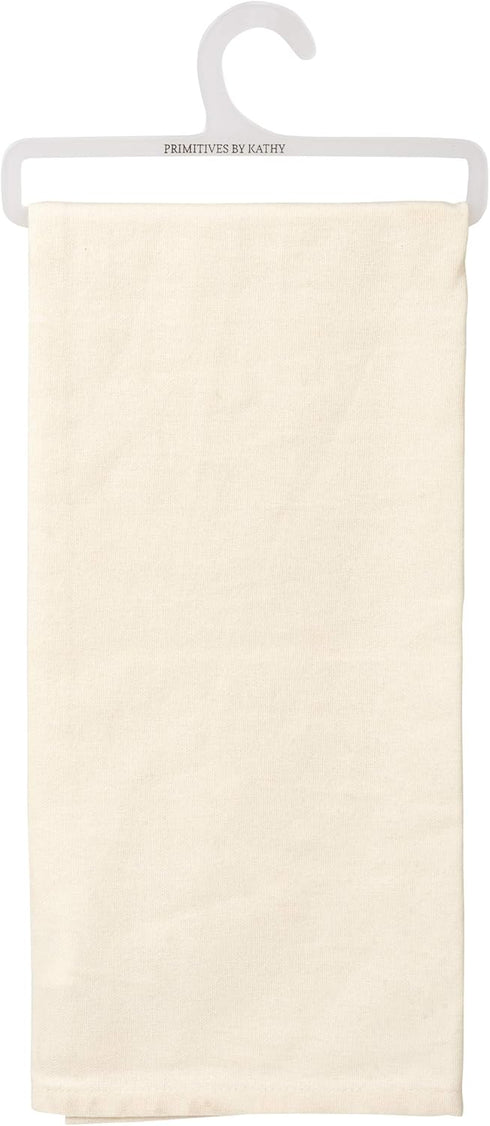 Primitives by Kathy 33139 Screen-Printed Dish Towel, 18 x 26-Inches, Just Want to Be a Cat Mom...