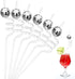 Chengu 12 Pieces 70s Disco Ball Straws Mirror Disco Party Favors Silver 70s Ball Cups Decorative Straws Retro Decorations for Bachelorette Dance P...