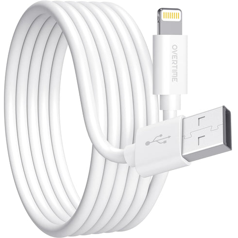 Overtime iPhone Lightning Cable, MFI Certified, Portable & Smart USB-A to Lightning Charging Cable, Fast Apple Charging Cord, 10ft iPhone Charger ...
