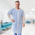 AMZ Disposable Lab Coats for Adults, Medium. White Polypropylene Knee Length Lab Coat Disposable. 30 GSM PPE Coat with 4 Snaps and Elastic Wrists....