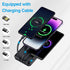 12000mAh Small Power Bank,Mini Portable Charger Built in 4 Cables,USB C Input/Output with Smart LED Display,External Battery Portable Charger Powe...