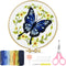 TINDTOP Embroidery Kit for Beginners Adult, Butterfly Embroidery Kit for Beginners Include Embroidery Cloth Hoops Threads for Craft Lover Hand Sti...