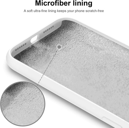 DEENAKIN Compatible with iPhone 11 Case with Screen Protector, Silicone Gel Rubber Bumper Cover,Slim Fit Shockproof Protective Phone Cover White...