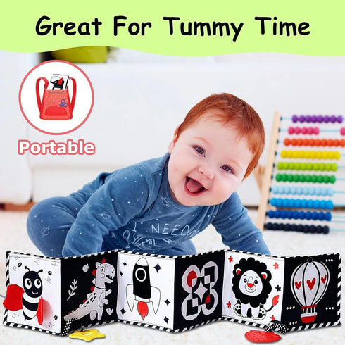 Black and White Baby Toys - High Contrast Baby Toys for Newborn Infant Montessori Sensory Toys 0-3 Months developmental toys Tummy Time Toys 6 7 8...