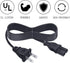 Polarized Power Cord Replacement for NEC VT695 VT670 VT595 VT495 VT470 VT480 VT490 VT570 VT475 NP410 Projector E506 E505 E553 E463 E423 E323 TV 8f...