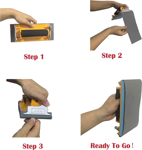 HS85180 Hand Sander with Sponge Handle, Perfect for 9 x 3.6 inch Sandpaper...
