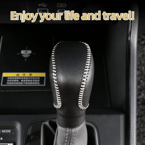 CZCGYDY Gear Shift Cover,Genuine Leather Shift Knob Cover for Honda CRV 2023 Civic 2022 2023 HR-V 2023 Accord 2018-2023,Wear-Resistant,Dustproof(B...