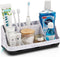 Marble Bathroom Countertop Organizer - Detachable 7 Slots Kids Electric Toothbrush and Toothpaste Holde Drainage for Bathroom Accessories Organiza...