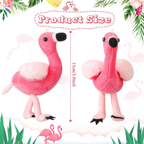 Skylety 8 Pcs 6 Inch Plush Flamingo Party Favors Small Flamingo Stuffed Animal Toy Flamingo Ornaments Keychain Birthday Party Supplies...