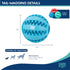 Small Rubber Dental Ball Dog Toy for Chewing, Best Dog Toy for Fetch, Chew Toy for Puppies & Adult Dogs, Dog Toy for Medium & Large Dogs with Rubb...