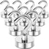 MIKEDE Magnetic Hooks Heavy Duty, 28Lbs Neodymium Magnets with Hooks for Refrigerator, 10Pcs Strong Cruise Hooks for Hanging, Magnetic Hanger for ...