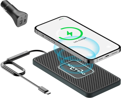 Wireless Charger for Car, Wireless Fast Charging Pad,Charging Station for Multiple Devices,Adapter for AirPods iPhone15/14/13/12 Pro/Max11 Android...