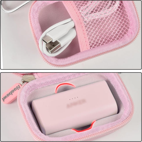 Boobowl Case Compatible with Anker Nano Portable Charger Power Bank, 5,000 Mah, with Built-in Lightning Connector, Charging Battery Pack Storage H...