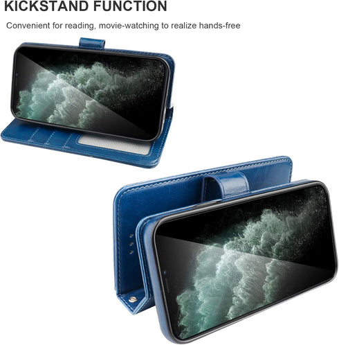 Bocasal for iPhone 11 Pro Max Wallet Case with Card Holder PU Leather Magnetic Detachable Kickstand Shockproof Wrist Strap Removable Flip Cover fo...