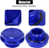 X AUTOHAUX Blue Aluminum Alloy Gas Engine Oil Filler Cap Plug Cover for Toyota TRD Highlander RAV4 Yaris Camry Corolla Tacoma Land Cruiser...